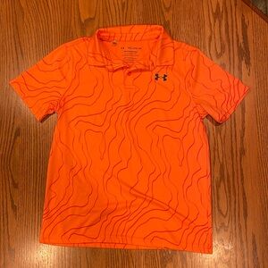 youth xl orange under armour polo shirt